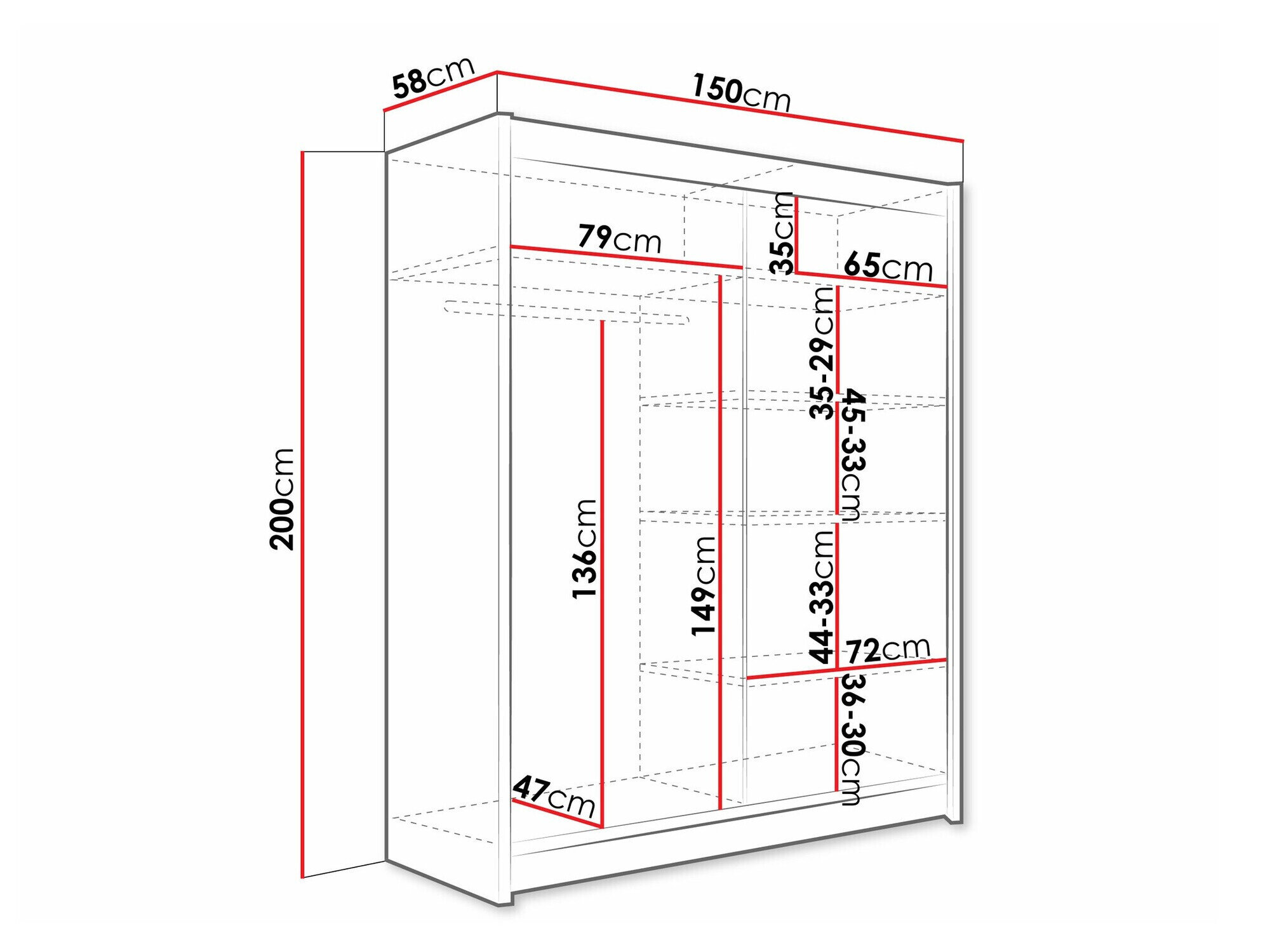 Garderobeskab Closico Camera VII (Kashmir)