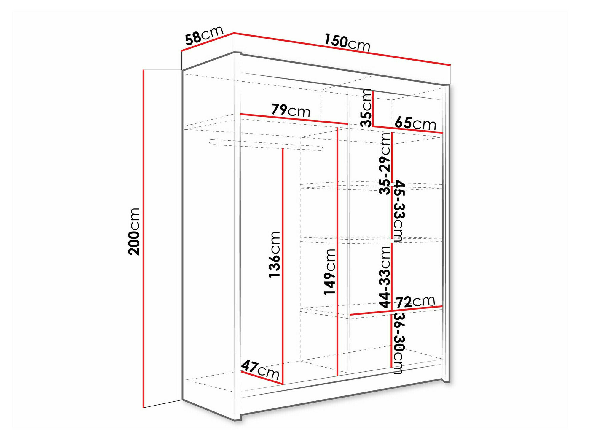 Garderobeskab Closico Camera VII (Kashmir)