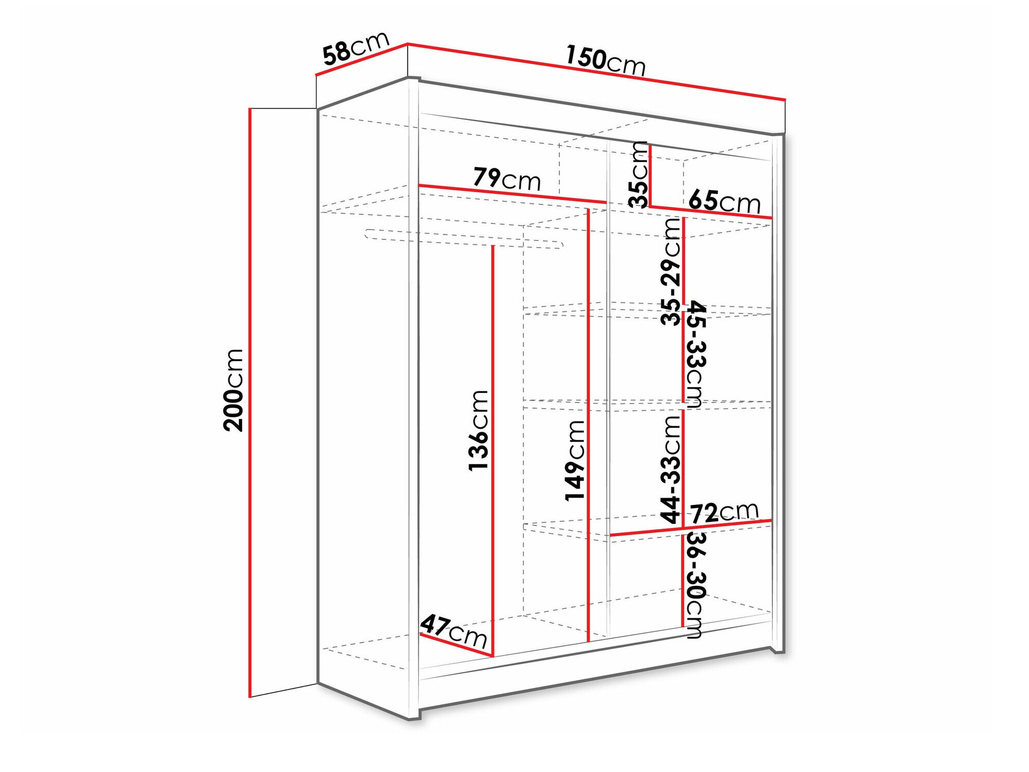 Garderobeskab Closico Camera X (Kashmir)