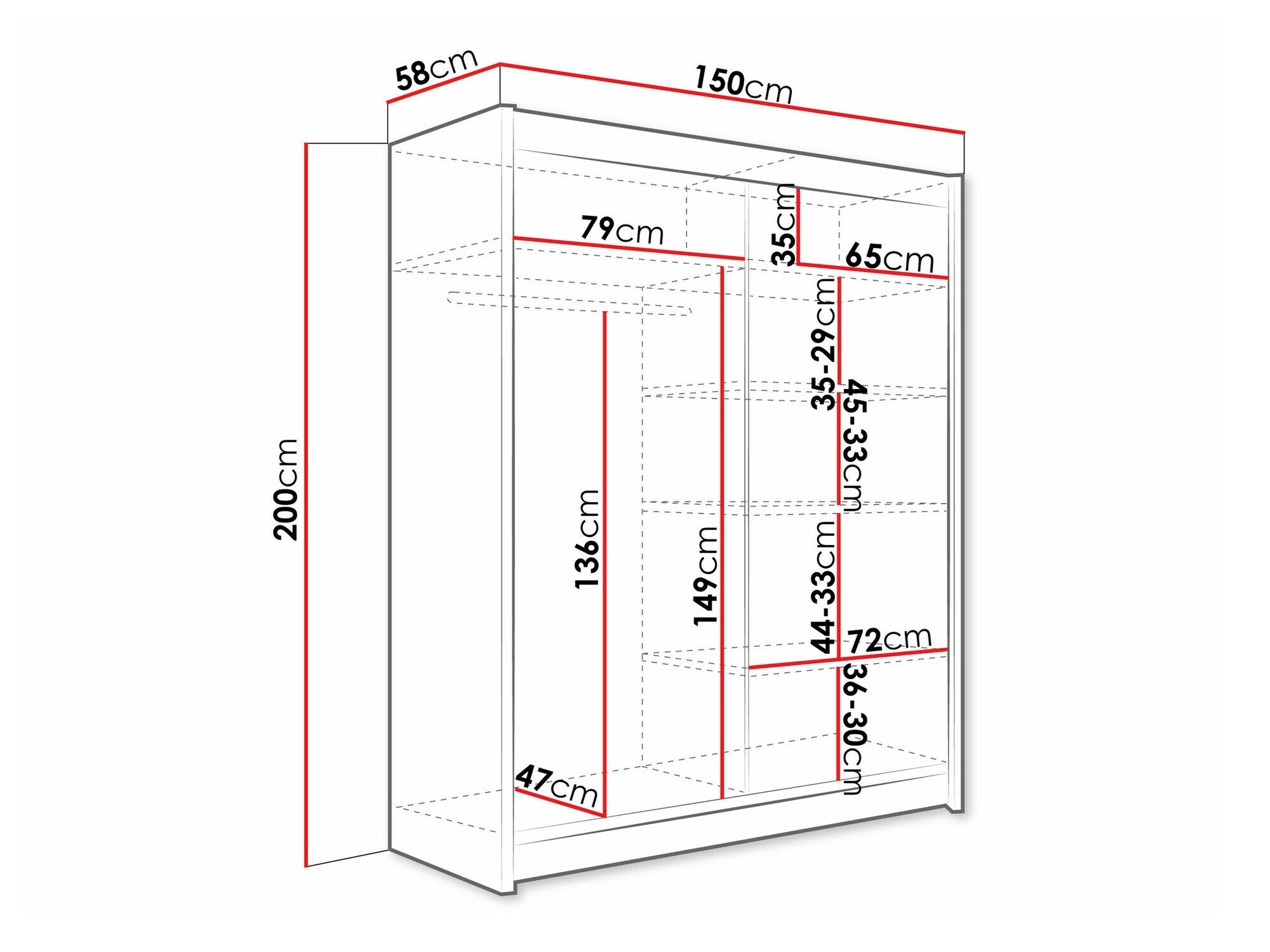 Garderobeskab Closico Camera X (Kashmir)