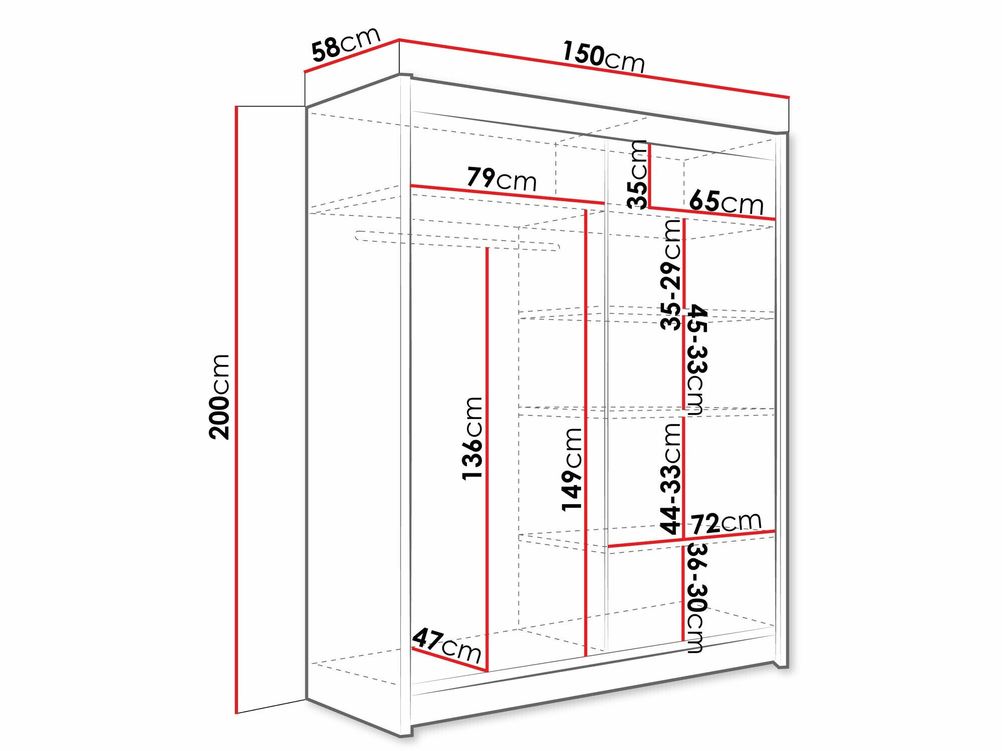 Garderobeskab Closico Camera XII (Kashmir)