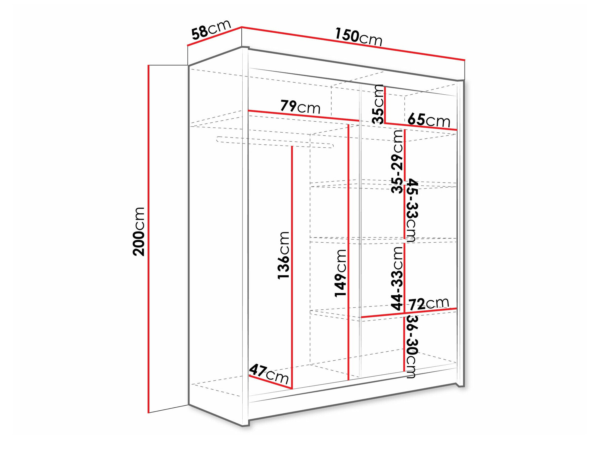 Garderobeskab Closico Camera XII (Trøffel egetræ)