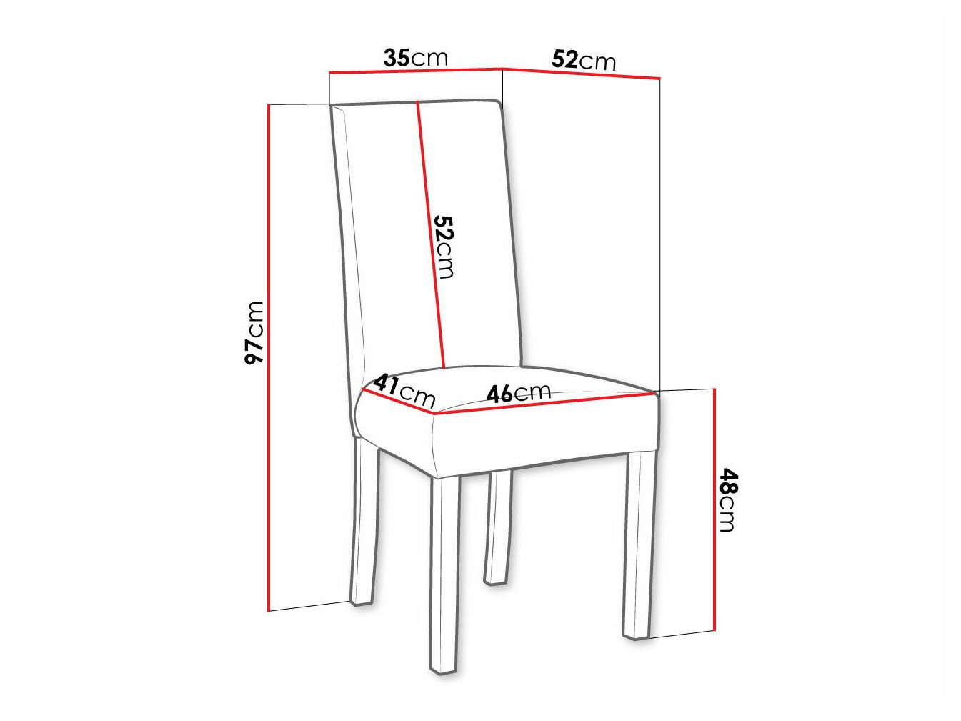 Chaise Victorville 160 (Noix)
