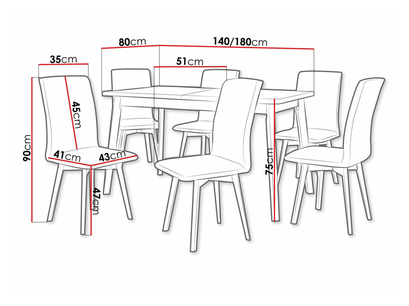 Spisestuesæt Victorville 291 (Sonoma eg + Hvid)