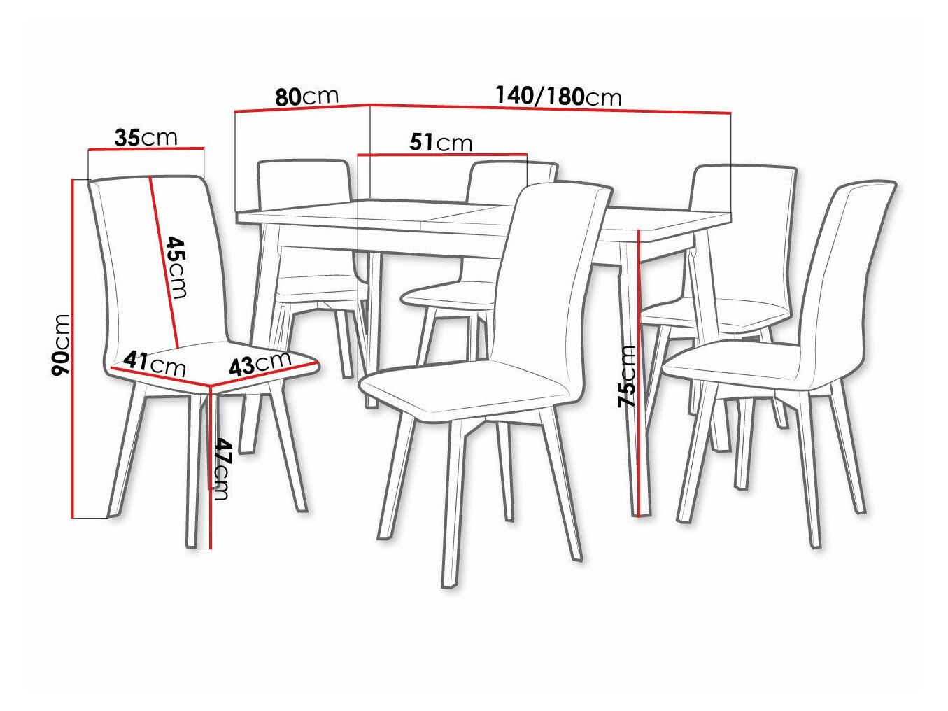 Spisestuesæt Victorville 291 (Sonoma eg + Hvid)