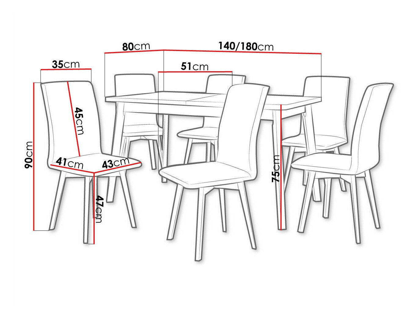 Spisestuesæt Victorville 292 (Sonoma eg + Sort)