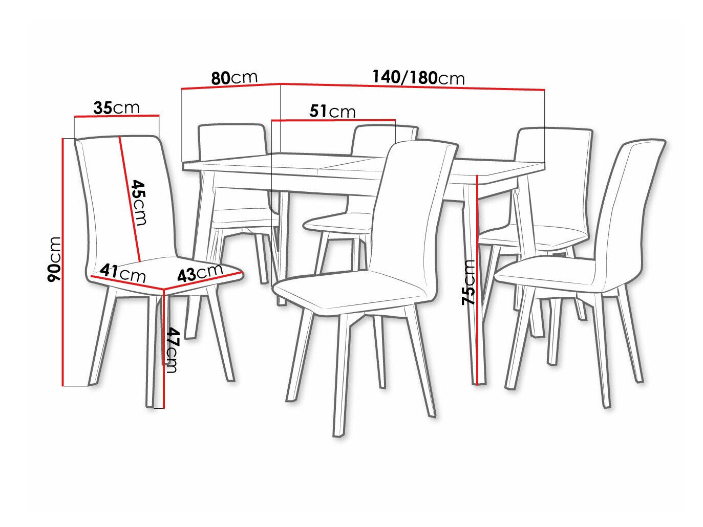 Spisestuesæt Victorville 292 (Sonoma eg + Sort)