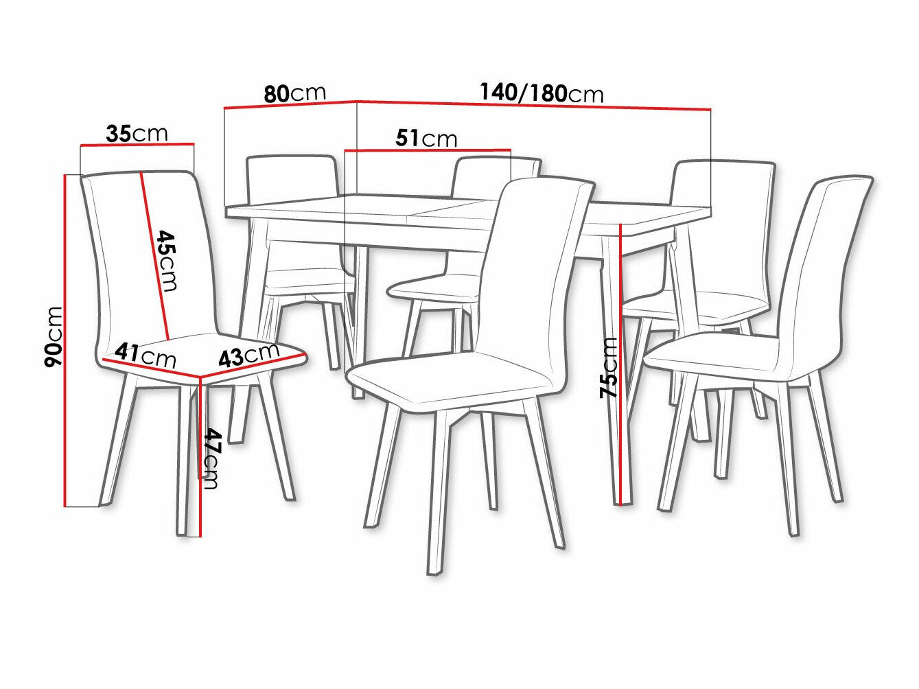 Spisestuesæt Victorville 292 (Sonoma eg + Sort)