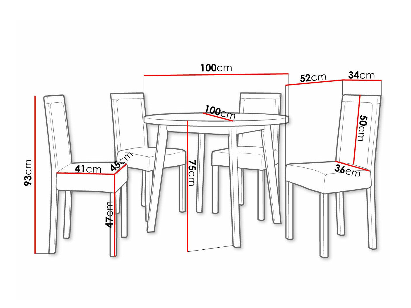 Spisestuesæt Victorville 304 (Sonoma eg)
