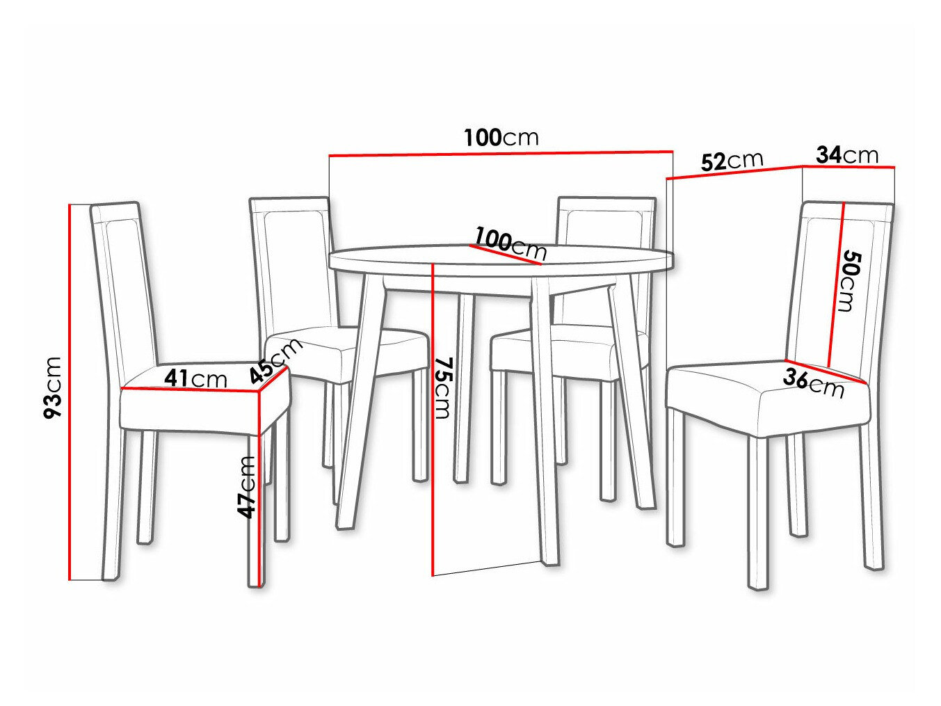 Spisestuesæt Victorville 304 (Sonoma eg)