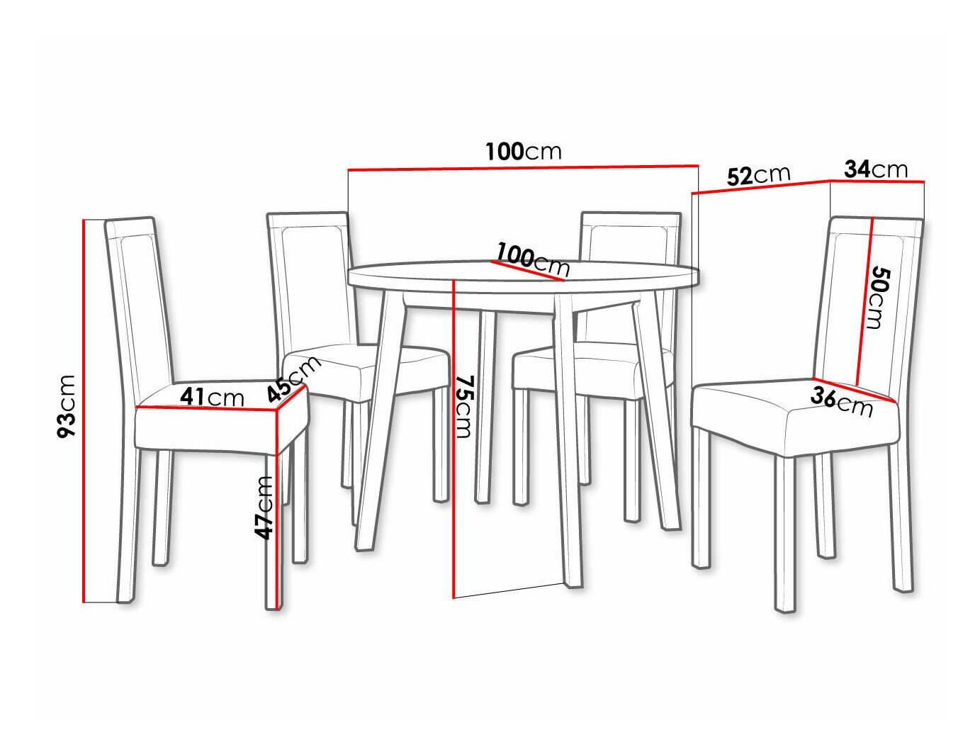 Spisestuesæt Victorville 304 (Sonoma eg)