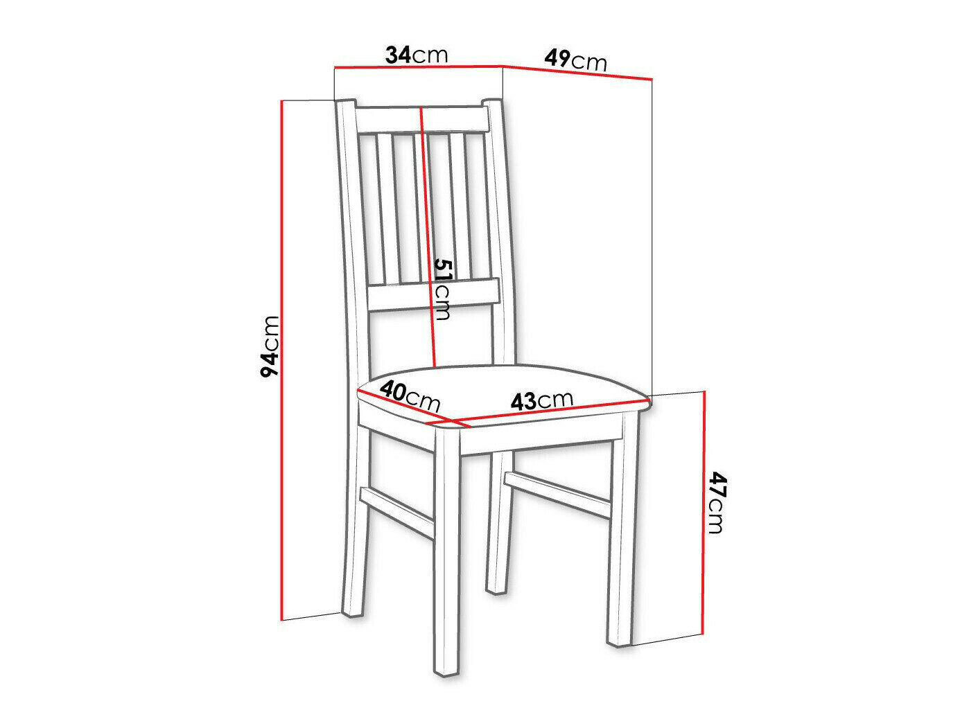 Stol Victorville 146 (Sort)
