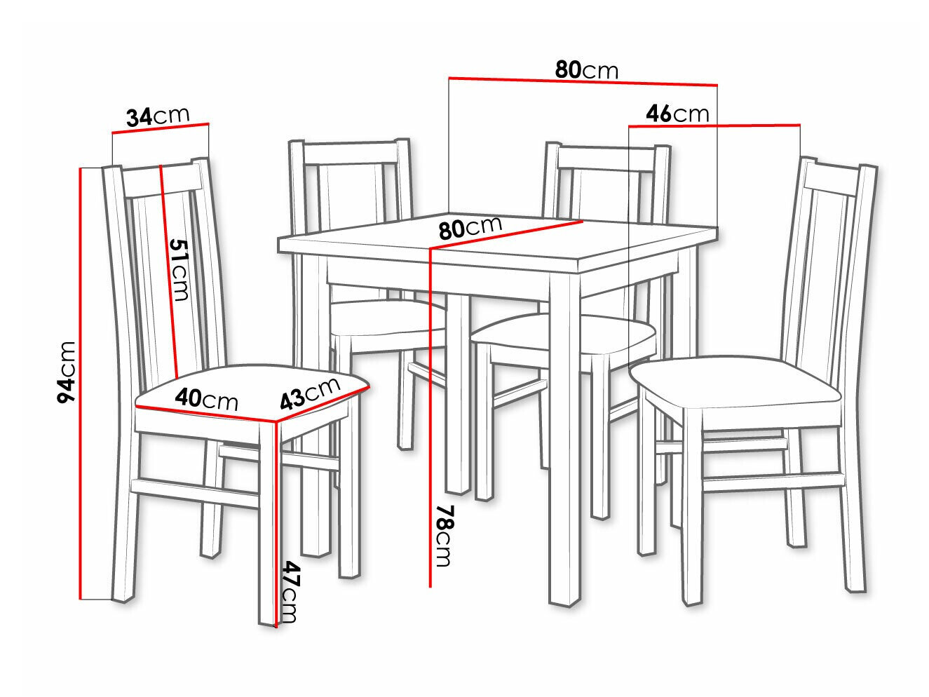 Spisestuesæt Victorville 310 (Nød)
