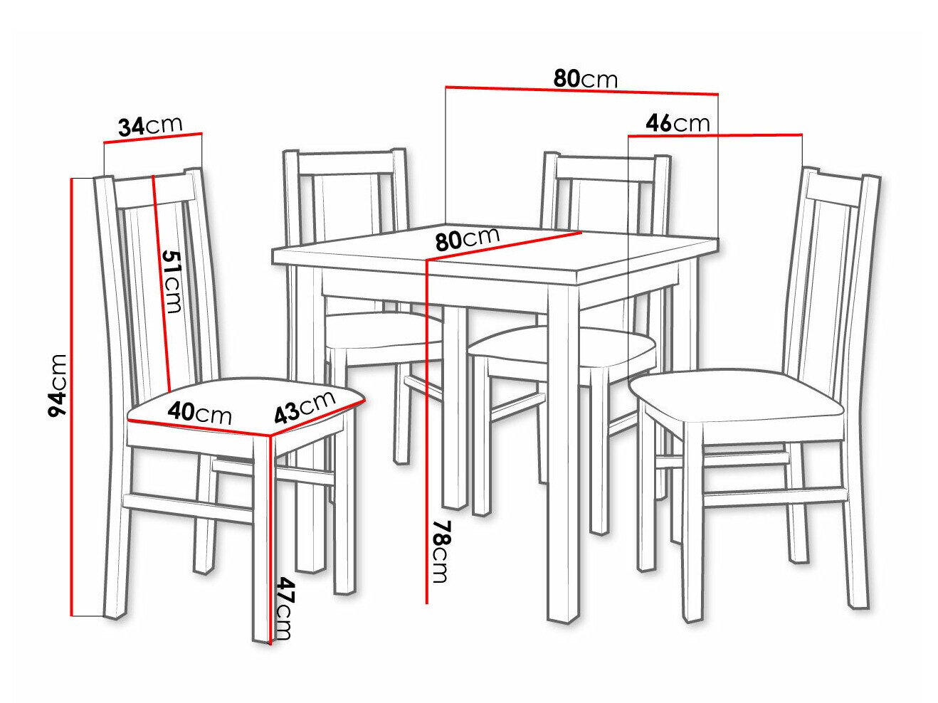 Spisestuesæt Victorville 310 (Nød)
