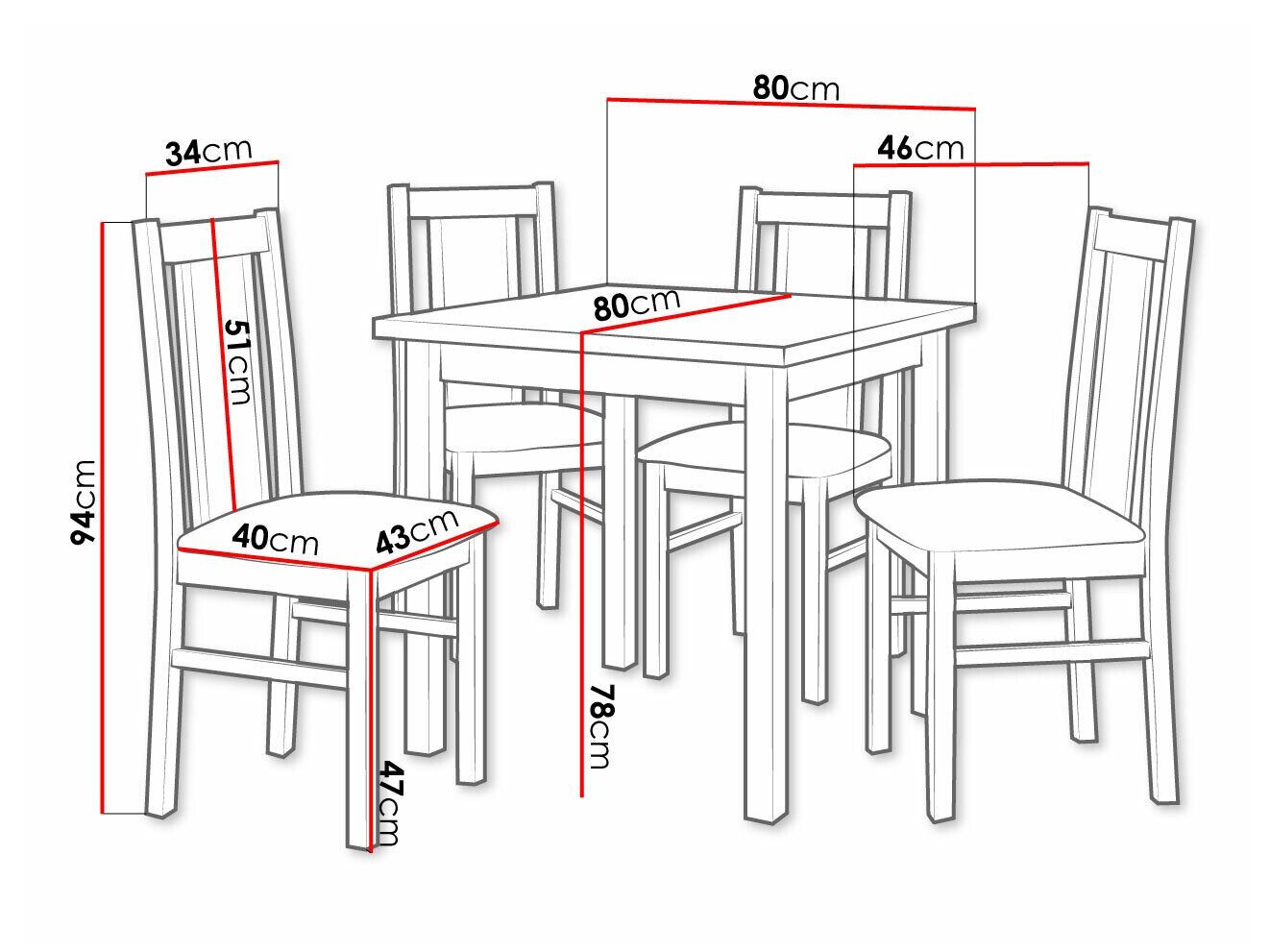 Spisestuesæt Victorville 310 (Sonoma eg)