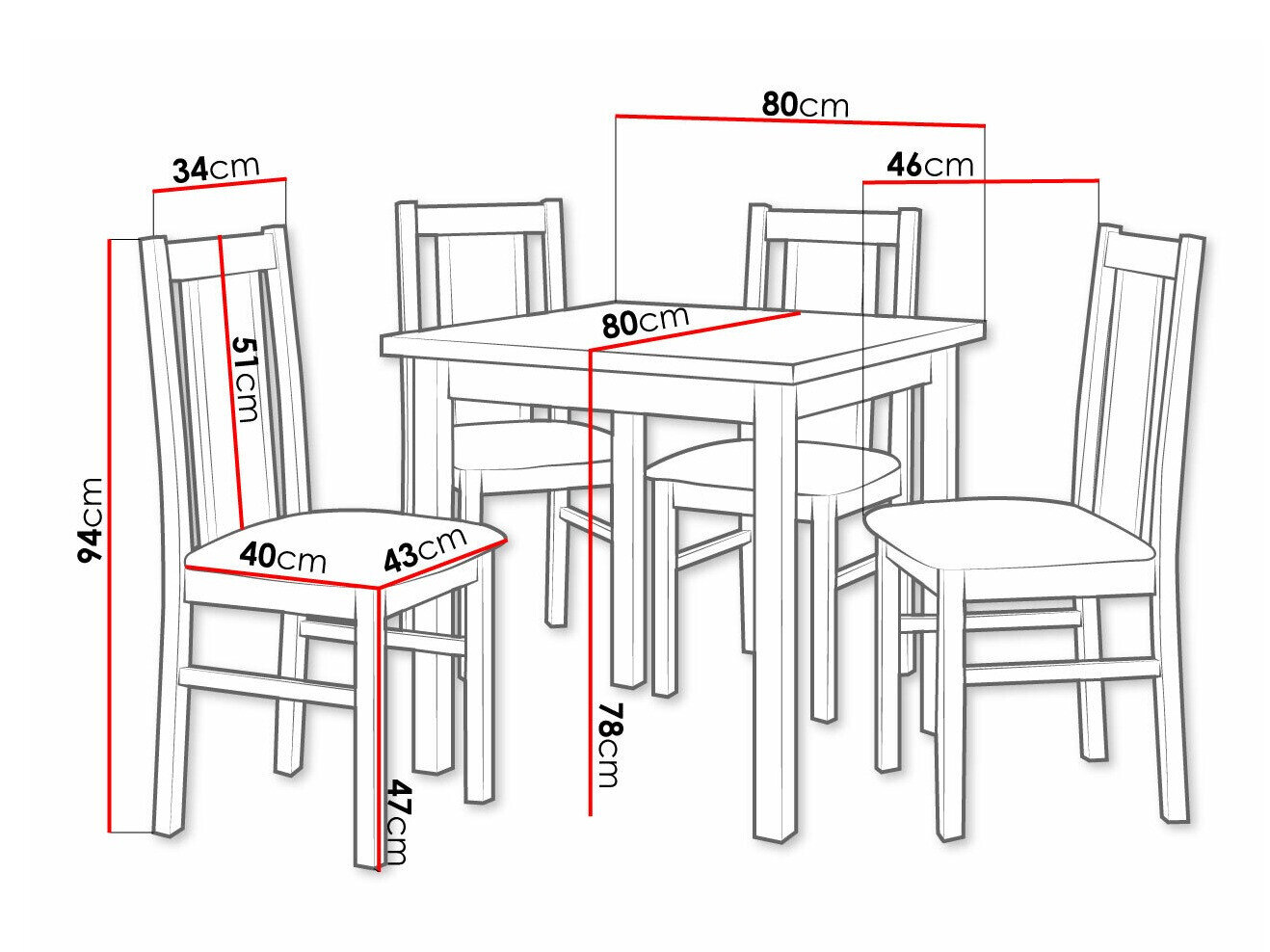 Spisestuesæt Victorville 310 (Sonoma eg)