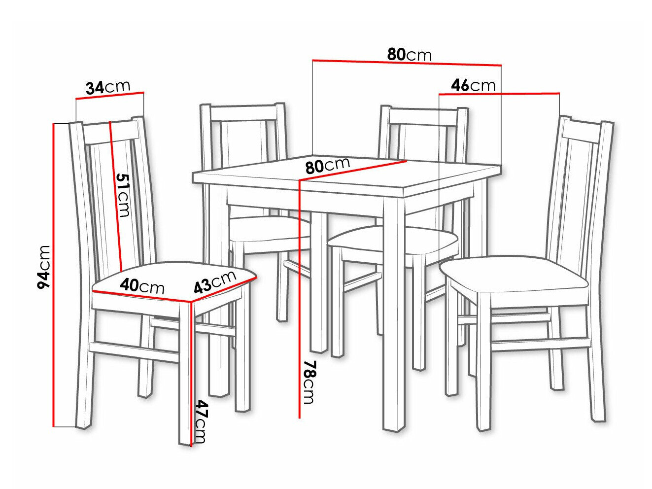 Spisestuesæt Victorville 310 (Sonoma eg)