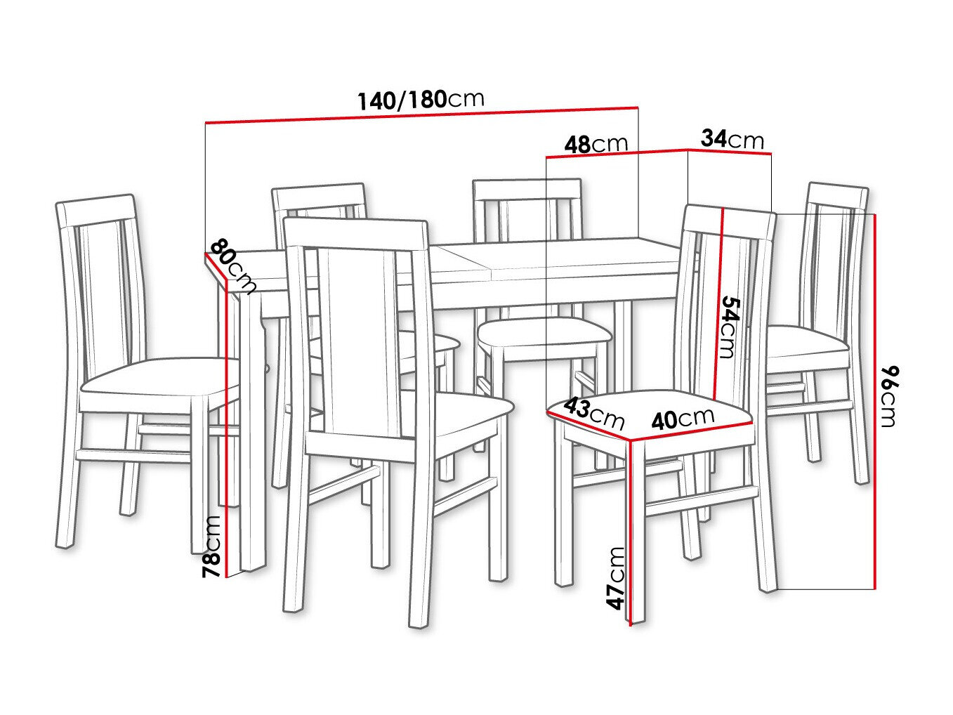 Spisestuesæt Victorville 315 (Ahorn)
