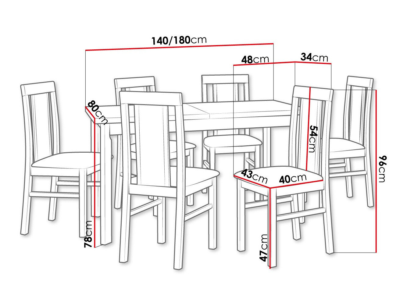 Spisestuesæt Victorville 315 (Sonoma eg)