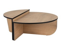 Set de măsuțe de cafea Novato 100 (Stejar Honey + Negru)