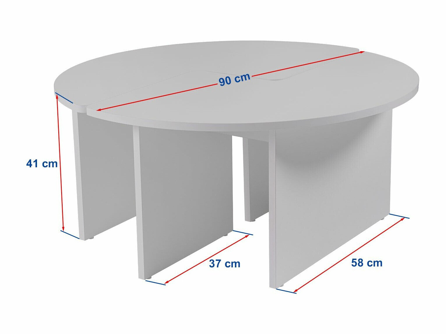 Set de măsuțe de cafea Novato 114 (Beton)