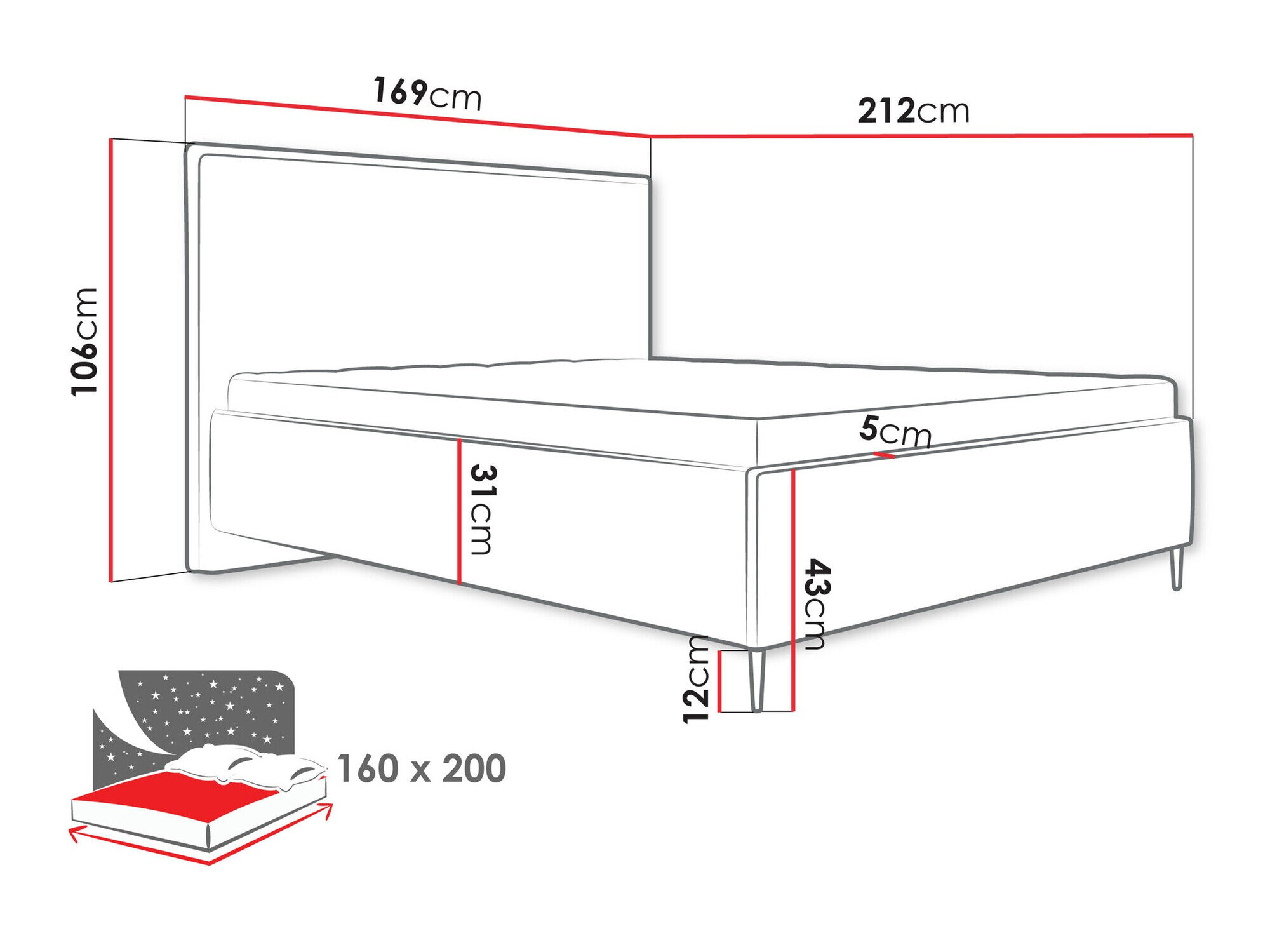 Bed ComfiDream Liruna (Poso 14)