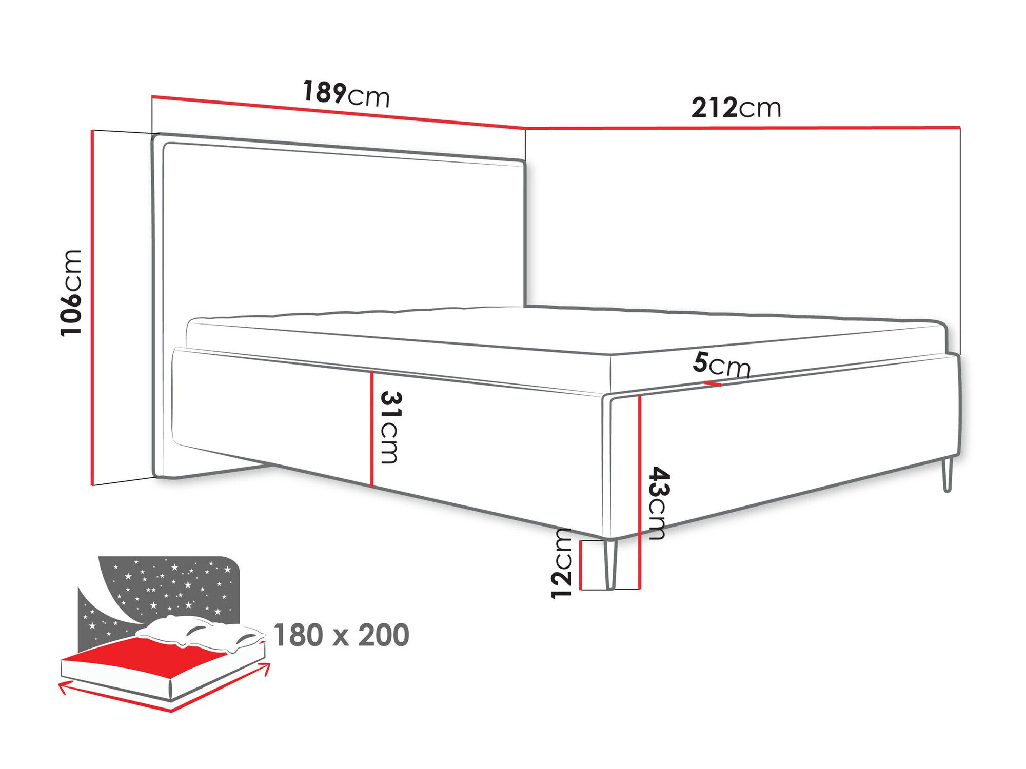 Bed ComfiDream Liruna (Poso 14)