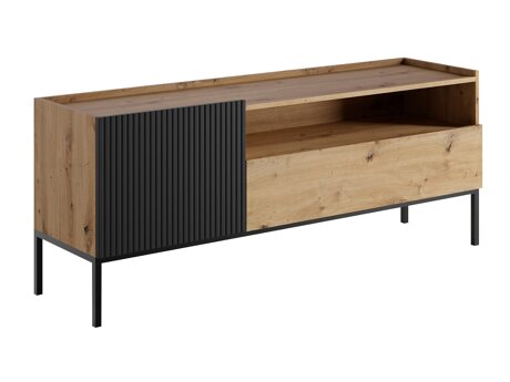 TV-meubel Lunole 108 (Artisan eiken + Zwart)