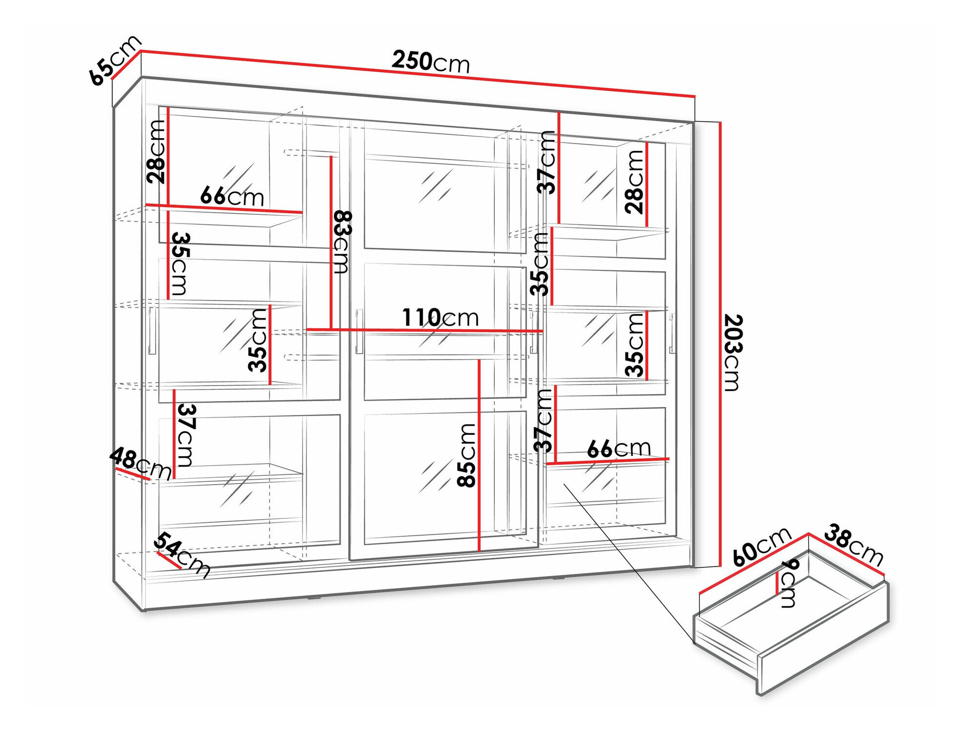 Garderobeskab Comfivo 428 (Hvid)