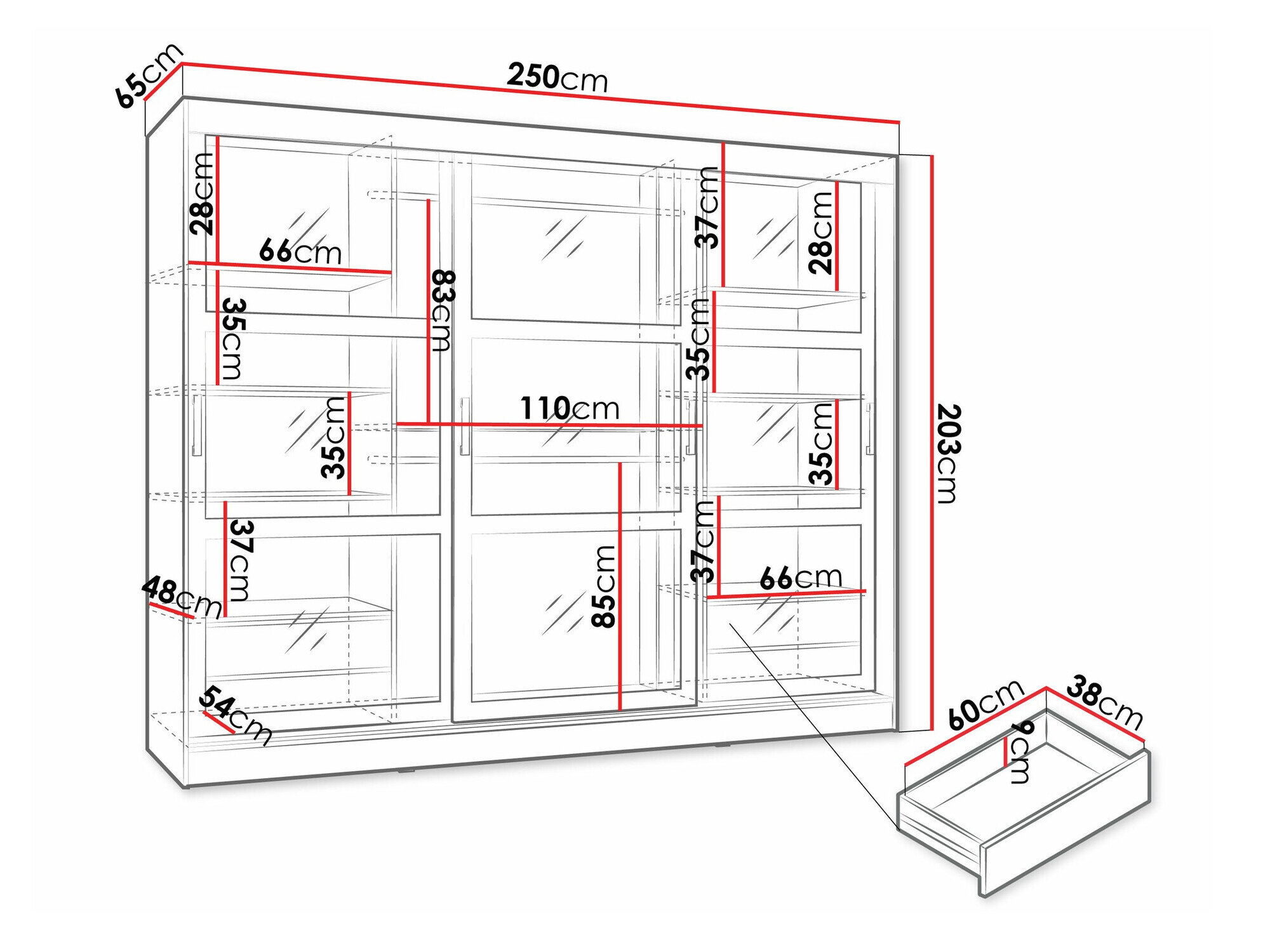 Garderobeskab Comfivo Opus (Hvid)