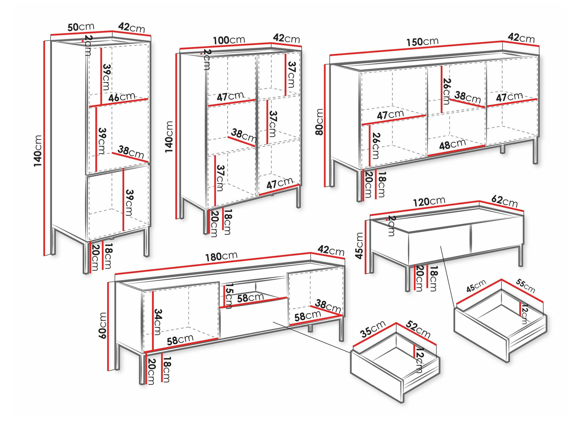 Stuemøbelsæt Lunole 110 (Kashmir)