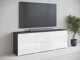 TV-bord Mirfivo 104 (Matera grå + Glansfuld hvid)