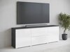 TV-bord Mirfivo 104 (Matera grå + Glansfuld hvid)