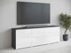 TV-bord Mirfivo 104 (Matera grå + Glansfuld hvid)