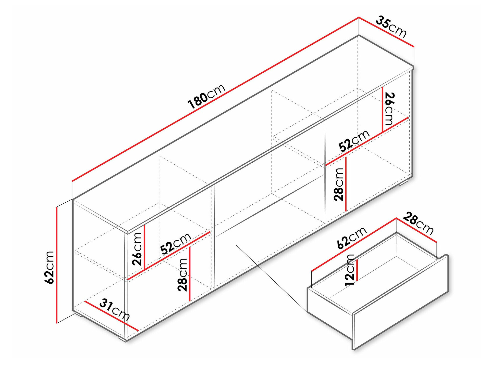 TV-bord Sarasota 190 (Grafit)