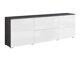 TV-bord Sarasota 190 (Matera grå + Glansfuld hvid)