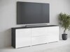 TV-meubel Mirfivo 104 (Matera grijs + Glanzend wit)
