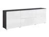 TV-meubel Mirfivo 104 (Matera grijs + Glanzend wit)
