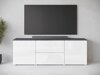 TV-meubel Mirfivo 104 (Matera grijs + Glanzend wit)