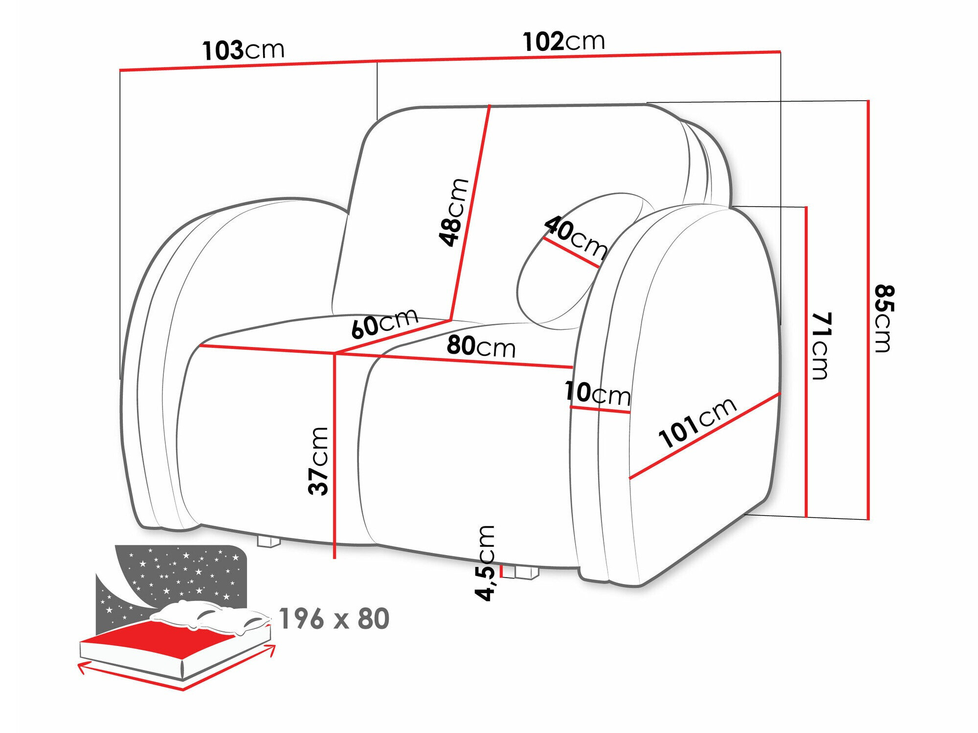 Fauteuil Citral I (Velo 621)