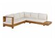 Lauko sofa Berwyn 2548 (Balta + Šviesus medis)
