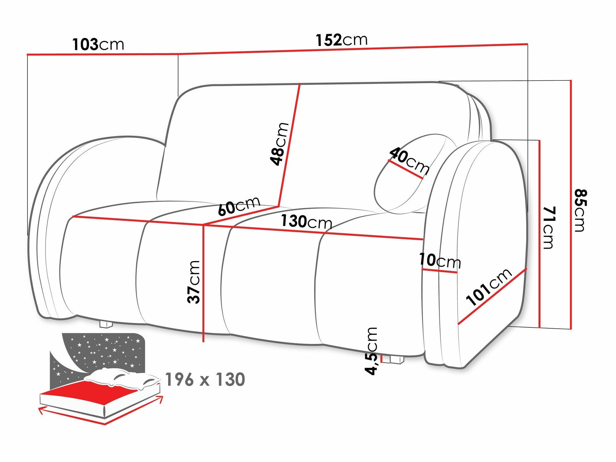 Sovesofa Citral III (Velo 621)