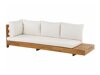 Vrtna sofa Berwyn 2548 (Bijela + Svijetlo drvo)