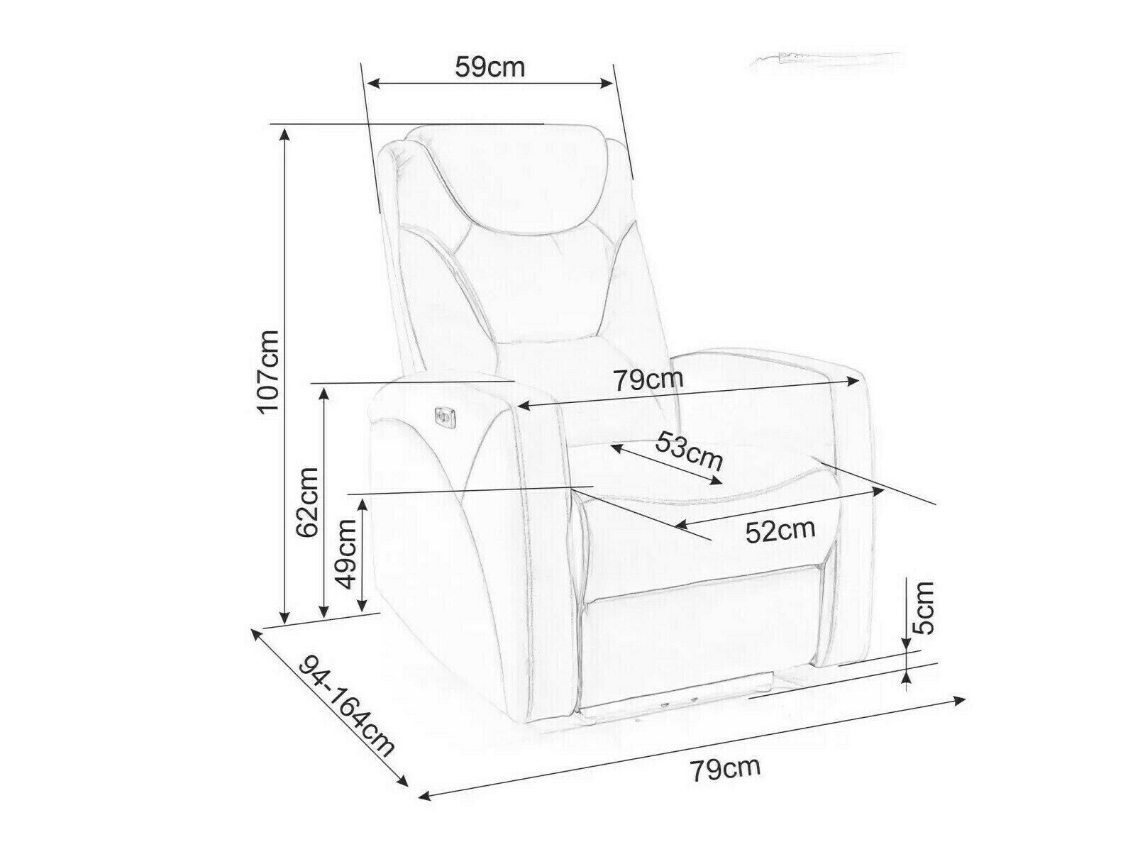 Relaxfauteuil Detroit 167 (Bruin)
