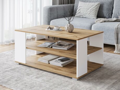Salontafel Sarasota 187 (Wotan eik + Wit)