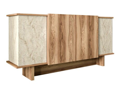 Aparador Kailua 2453 (Claro Travertine + Nogal)