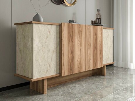 Szekrény Kailua 2453 (Világos Travertine + Dió)