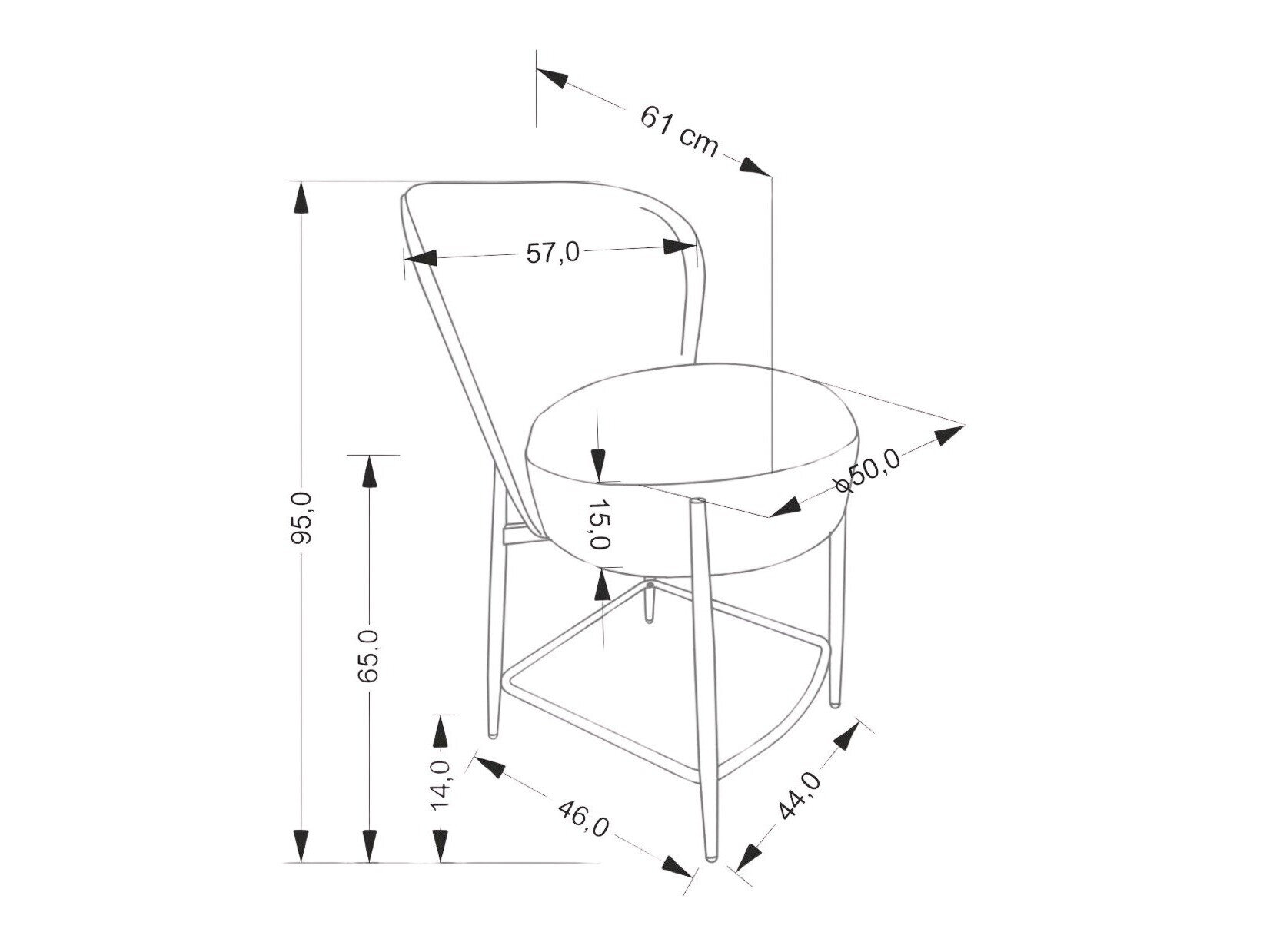 Counterstol Houston 1919 (Grå)