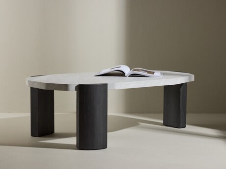 Salontafel Dallas 4792 (Zwart + Wit marmer)