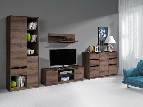 Stuemøbelsæt Fivelbo 117 (Kloster eg + Blank sort)